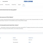 Fish & Spins official FAQ section explaining document upload and verification status